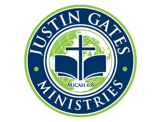 Justin Gates Ministries    Justice | Mercy | Humility   Micah 6:8 logo design by J0s3Ph