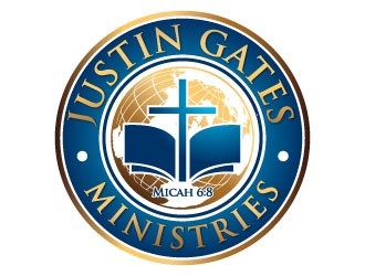 Justin Gates Ministries    Justice | Mercy | Humility   Micah 6:8 logo design by J0s3Ph