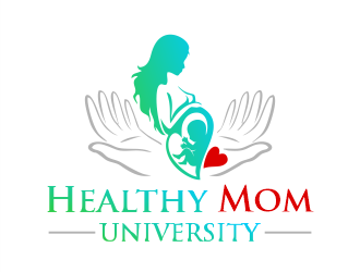 Healthy Mom University logo design by Gwerth