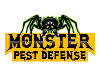 Monster Pest Defense logo design by mewlana