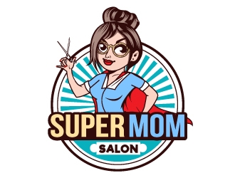 Super Mom Salon logo design by Suvendu