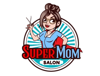 Super Mom Salon logo design by Suvendu