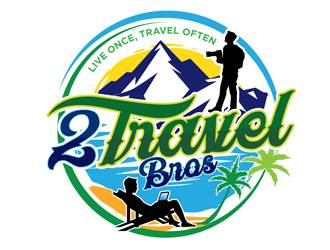 2 Travel Bros logo design by gogo
