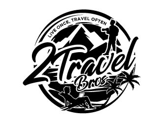 2 Travel Bros logo design by gogo