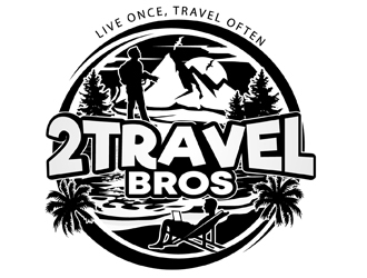 2 Travel Bros logo design by DreamLogoDesign