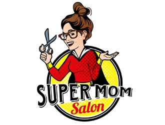 Super Mom Salon logo design by DreamLogoDesign
