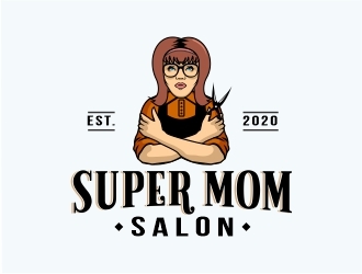 Super Mom Salon logo design by Mardhi