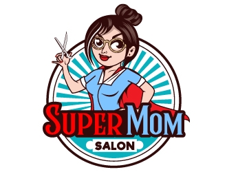 Super Mom Salon logo design by Suvendu