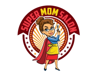 Super Mom Salon logo design by gogo