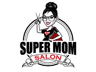 Super Mom Salon logo design by invento