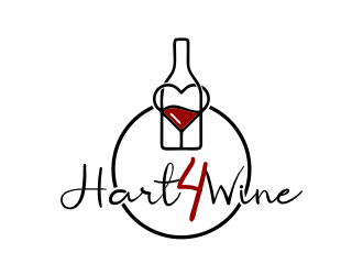 Hart4Wine logo design by Gwerth
