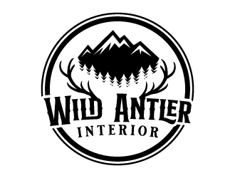 Wild Antler Interiors logo design by Andri