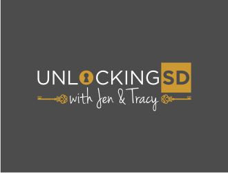 Unlocking SD with Jen & Tracy logo design by kozen