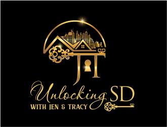 Unlocking SD with Jen & Tracy logo design by up2date