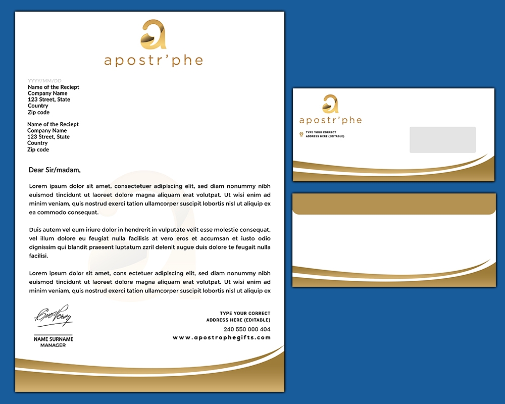 Apostrphe logo design by MastersDesigns