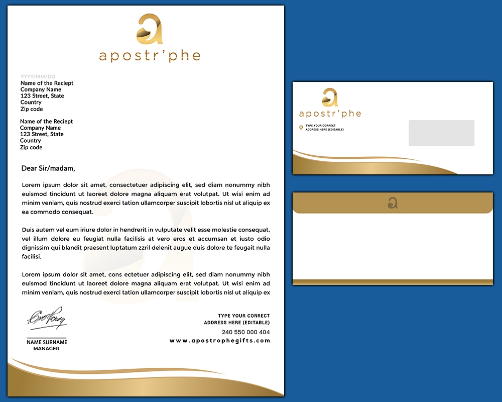 Apostrphe logo design by MastersDesigns