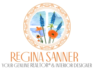 Regina Sanner, your Genuine REALTOR® & Interior Designer Logo Design