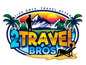 2 Travel Bros logo design by DreamLogoDesign