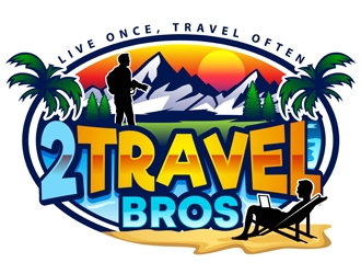 2 Travel Bros logo design by DreamLogoDesign