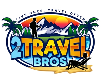 2 Travel Bros logo design by DreamLogoDesign