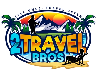 2 Travel Bros logo design by DreamLogoDesign