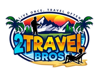 2 Travel Bros logo design by DreamLogoDesign