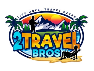 2 Travel Bros logo design by DreamLogoDesign