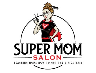 Super Mom Salon logo design by invento
