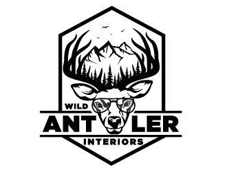 Wild Antler Interiors logo design by Suvendu