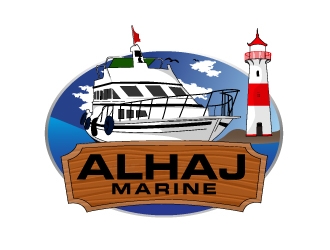 AlHaj Marine logo design by AamirKhan