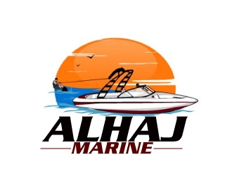AlHaj Marine logo design by AamirKhan