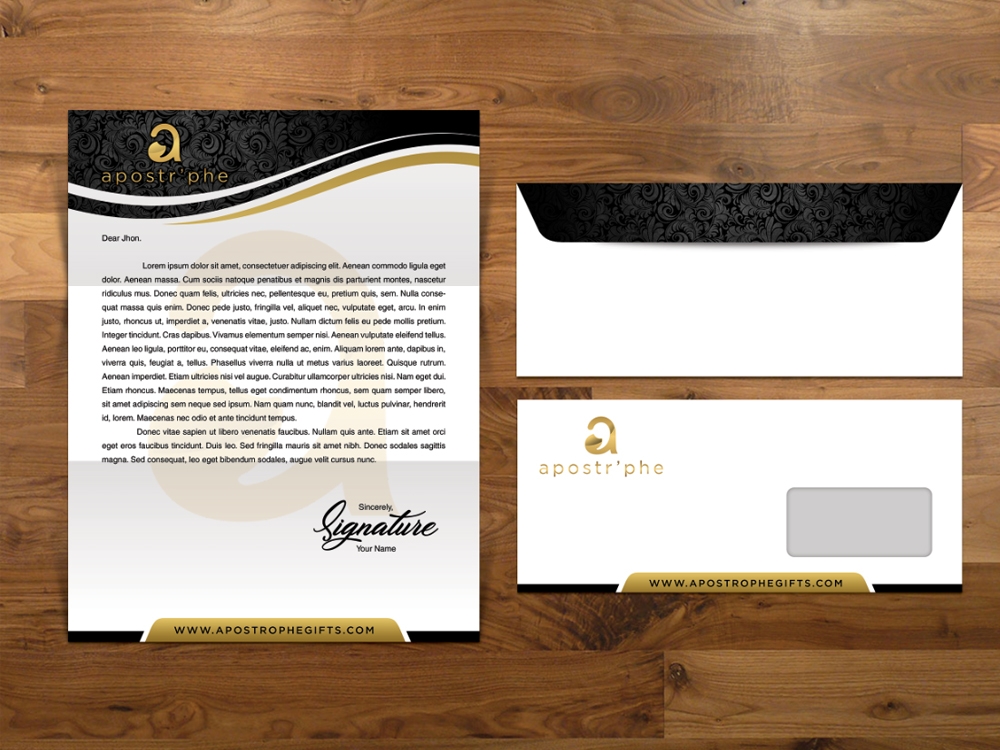 Apostrphe logo design by Realistis
