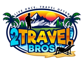 2 Travel Bros Logo Design