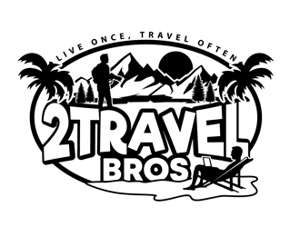 2 Travel Bros logo design by DreamLogoDesign