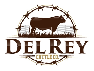Del Rey cattle co.  logo design by AamirKhan