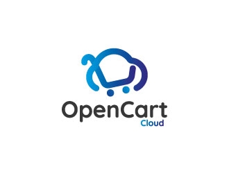 OpenCart Cloud logo design by crazher