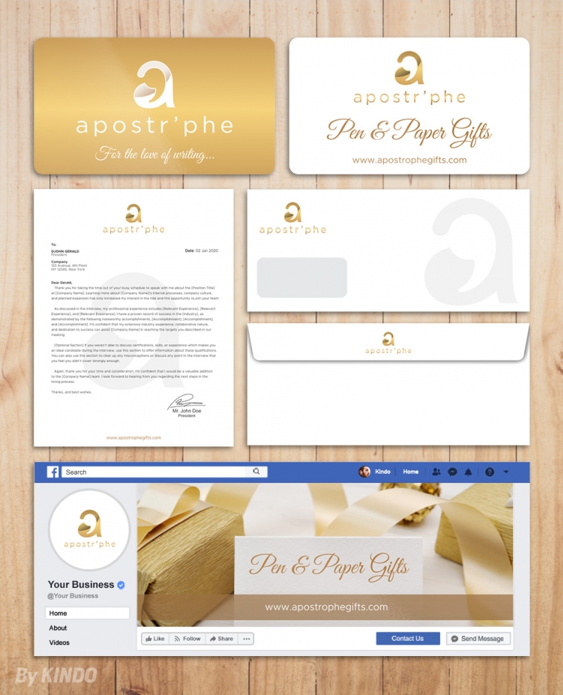 Apostrphe logo design by Kindo