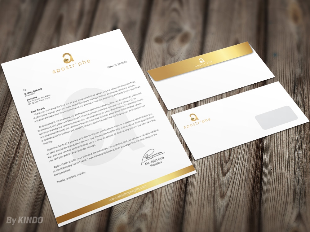 Apostrphe logo design by Kindo