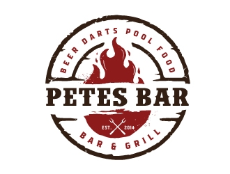 Petes Bar logo design by emberdezign