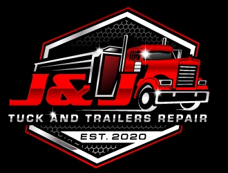 J&J TUCK AND TRAILERS REPAIR logo design by nexgen