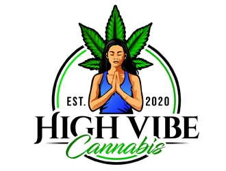 high vibe cannabis  logo design by DreamLogoDesign