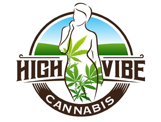 high vibe cannabis  logo design by DreamLogoDesign