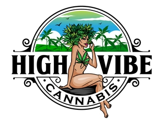 high vibe cannabis  logo design by DreamLogoDesign