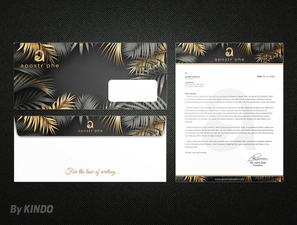 Apostrphe logo design by Kindo