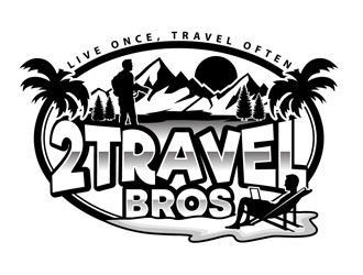 2 Travel Bros logo design by DreamLogoDesign