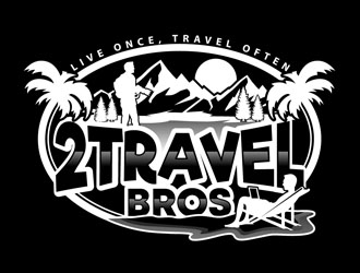 2 Travel Bros logo design by DreamLogoDesign