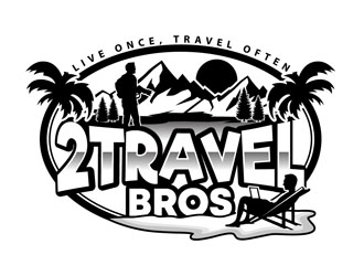 2 Travel Bros logo design by DreamLogoDesign