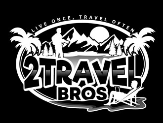 2 Travel Bros logo design by DreamLogoDesign