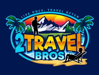 2 Travel Bros logo design by DreamLogoDesign
