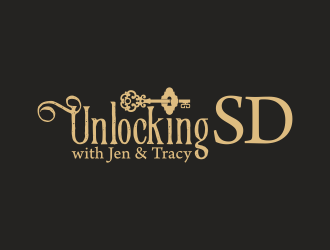 Unlocking SD with Jen & Tracy logo design by BlessedArt